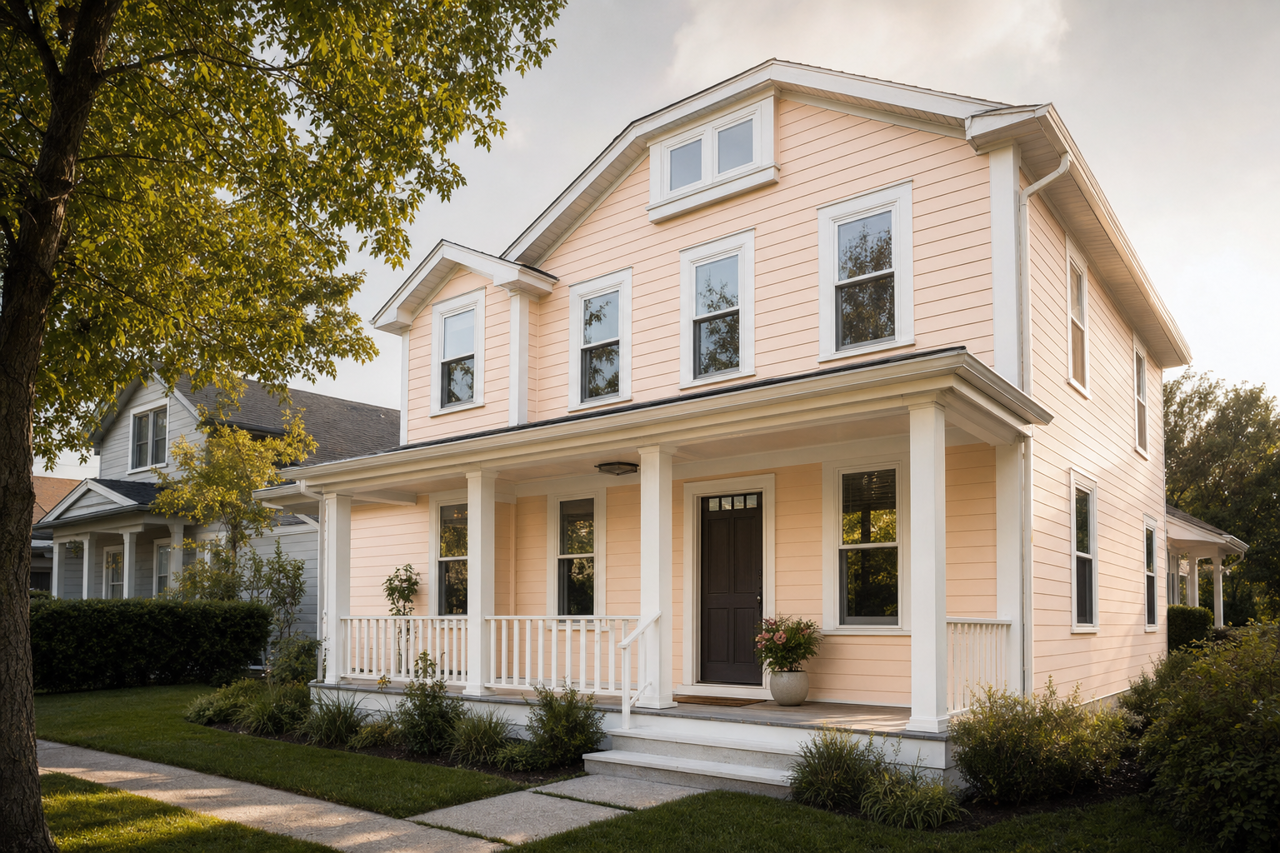 Adobe Blush by Valspar on exterior