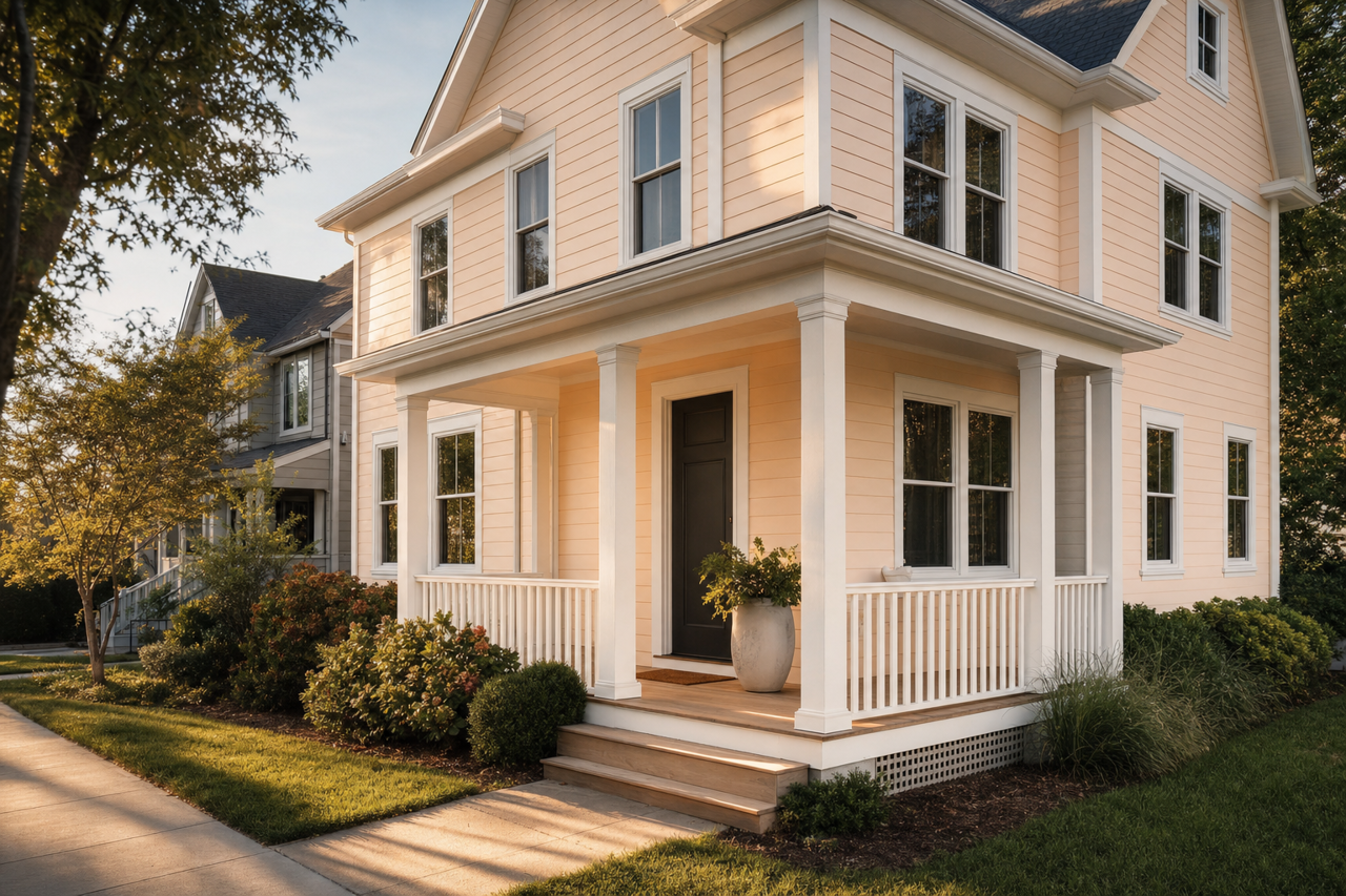 Tangerine Dream by Valspar on exterior