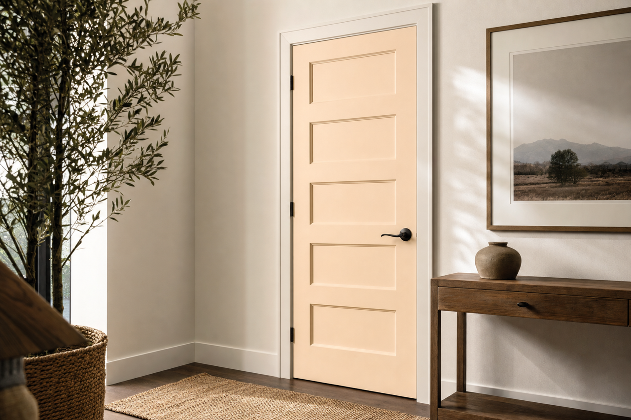 Tangerine Dream by Valspar on interior-doors