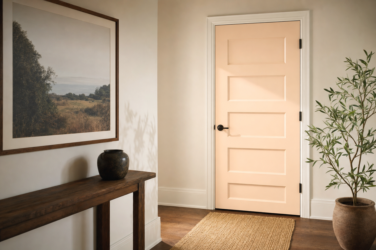 Delicate Bliss by Valspar on interior-doors