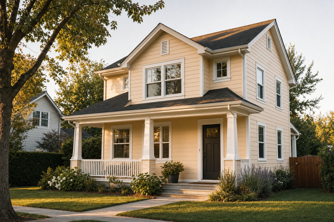 Apricot Haze by Valspar on exterior