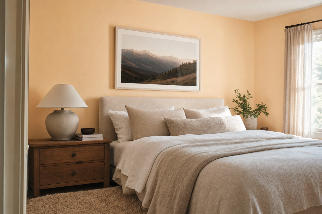 Apricot Haze by Valspar on interiors