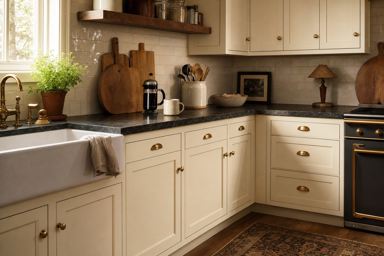Quail Egg by Valspar on cabinets