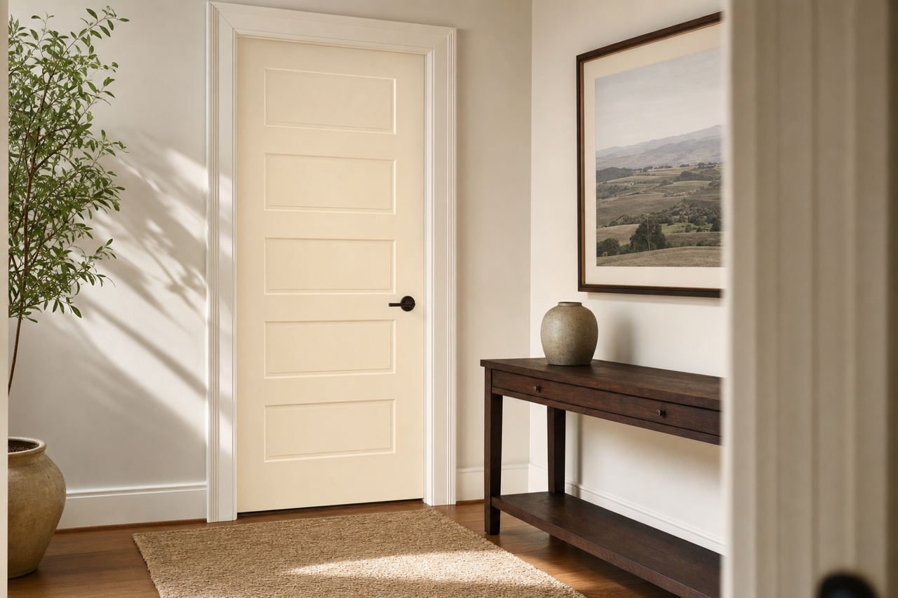 Cream Delight by Valspar on interior-doors