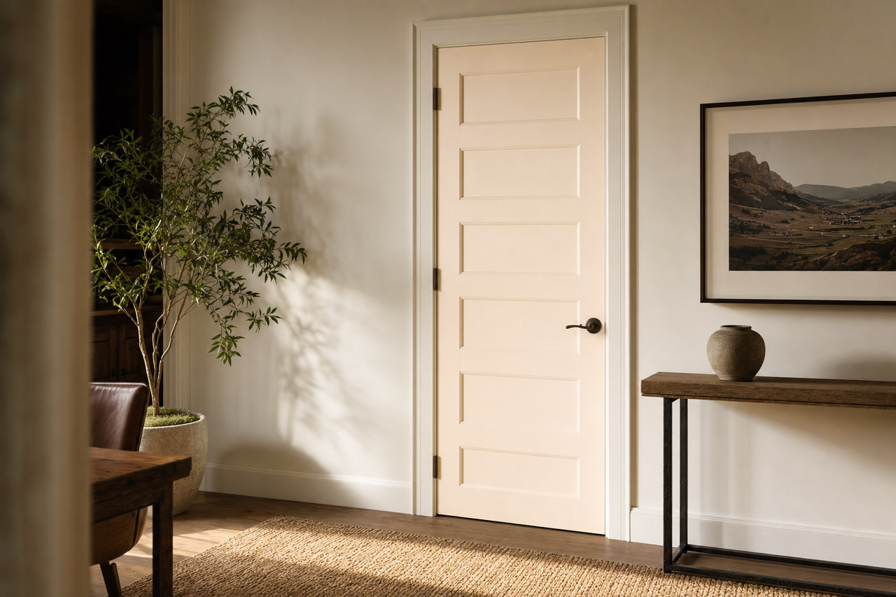 Birchwood White by Valspar on interior-doors