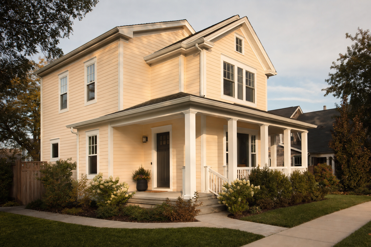 Night Light by Valspar on exterior