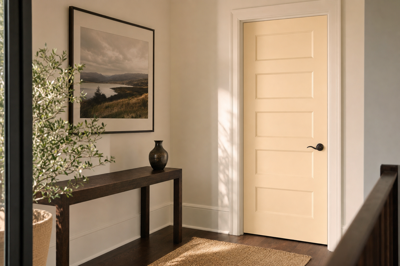 Cameo White by Valspar on interior-doors