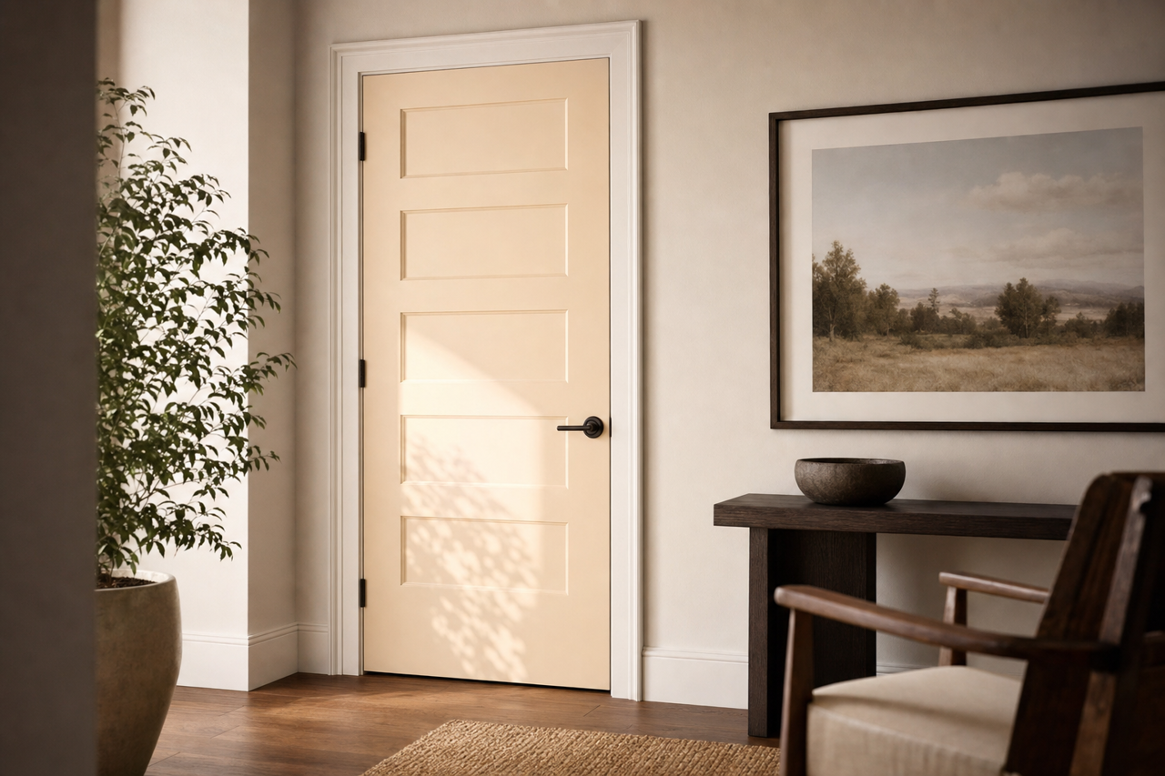 Honey Vanilla by Valspar on interior-doors
