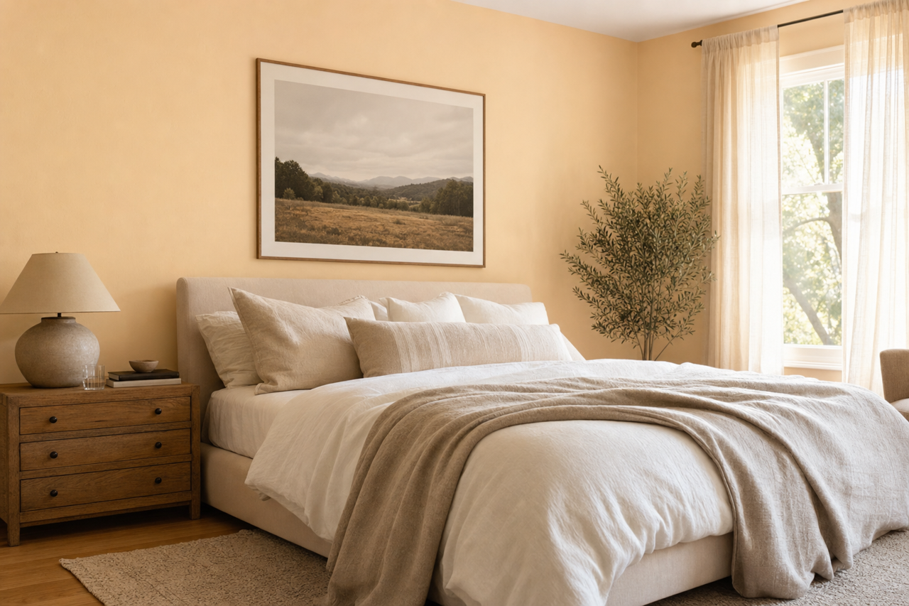 Honey Vanilla by Valspar on interiors