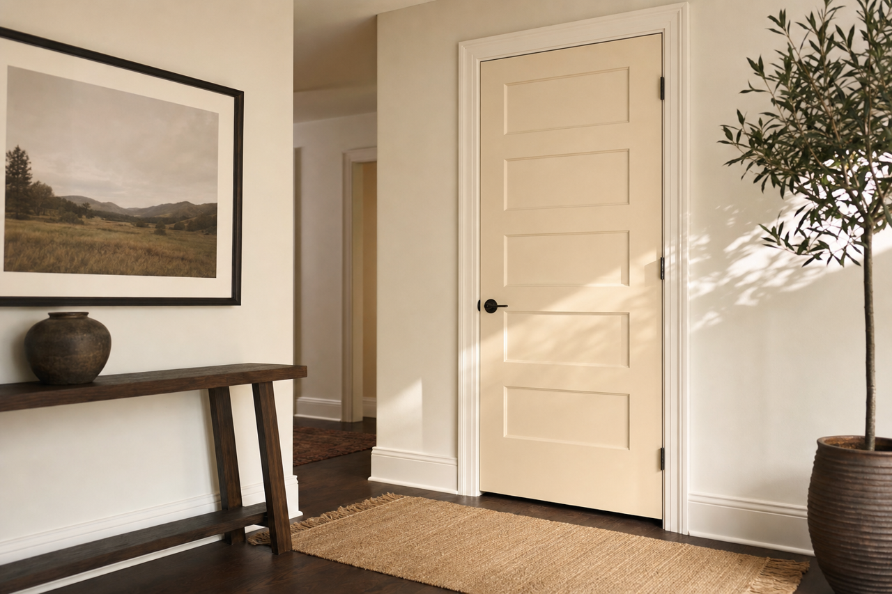 Snowy Dusk by Valspar on interior-doors