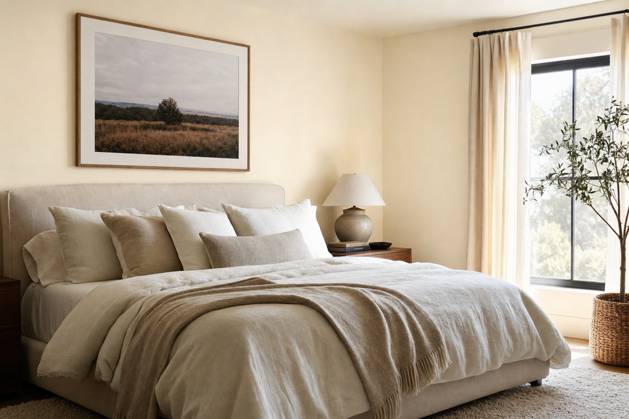 Pale Bloom by Valspar on interiors