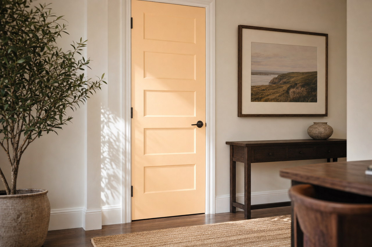 Sunset Nude by Valspar on interior-doors