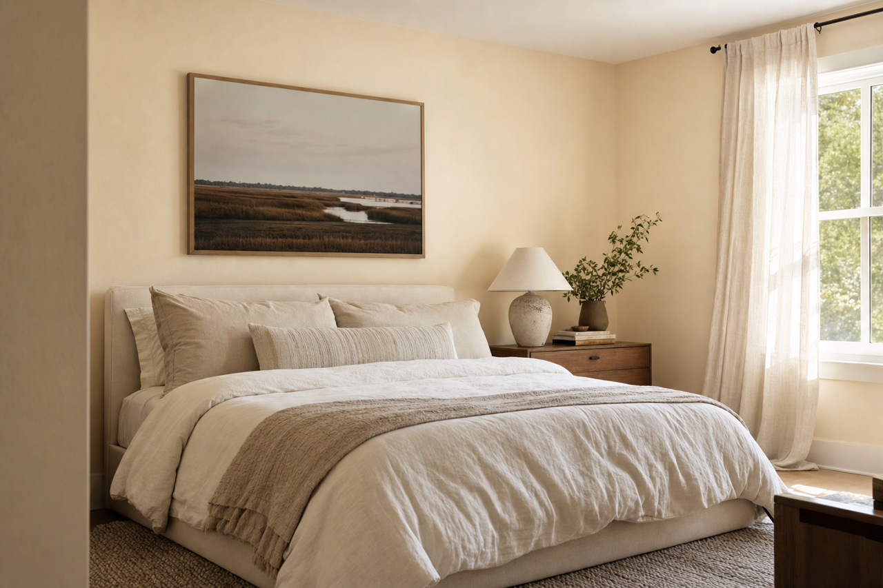 Muslin Wrap by Valspar on interiors