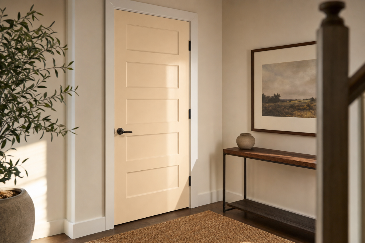 Thistle Seed by Valspar on interior-doors