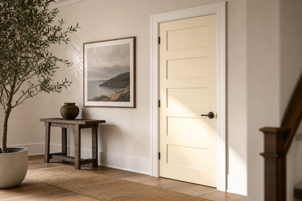 Barcelona White by Valspar on interior-doors