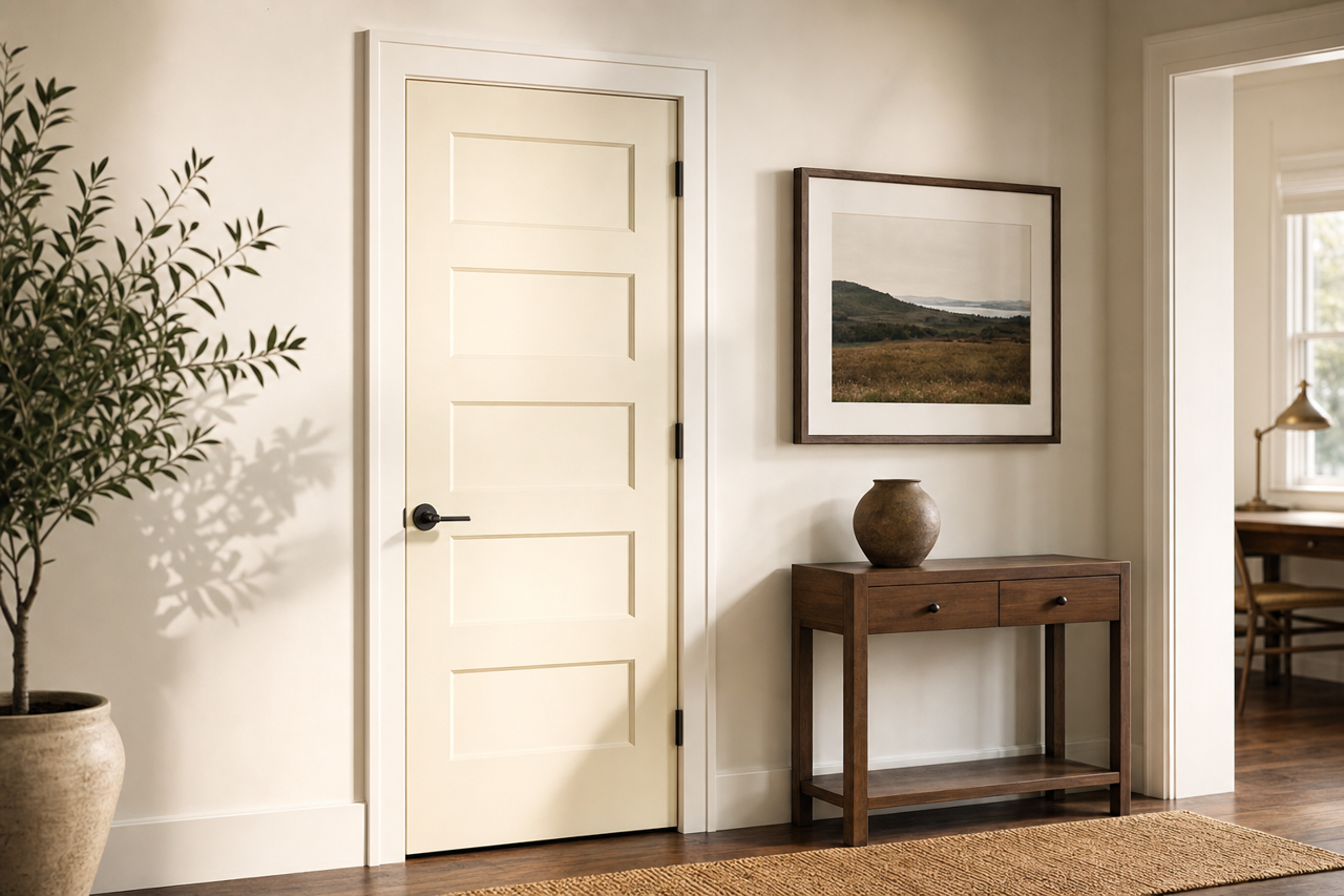 Polar White by Valspar on interior-doors