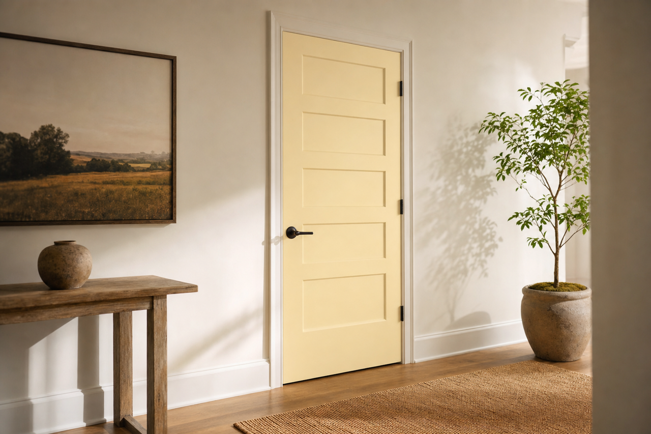 Saffron Ivory by Valspar on interior-doors