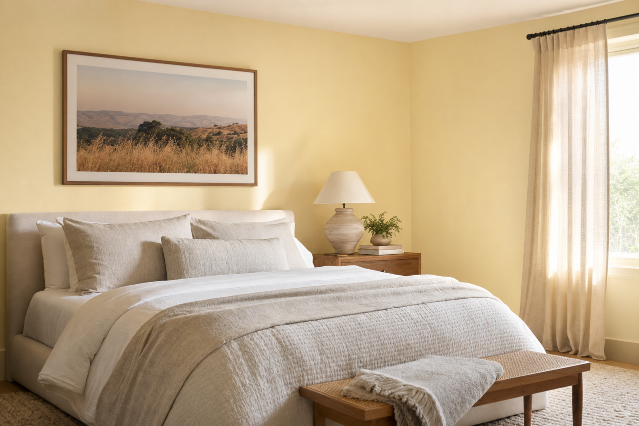 Saffron Ivory by Valspar on interiors