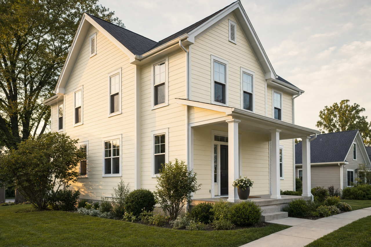 Lemon Edge by Valspar on exterior