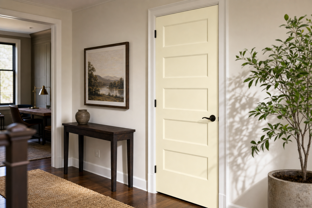 Lemon Edge by Valspar on interior-doors