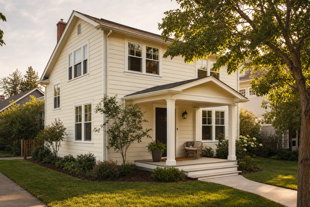 Ivory Dust by Valspar on exterior