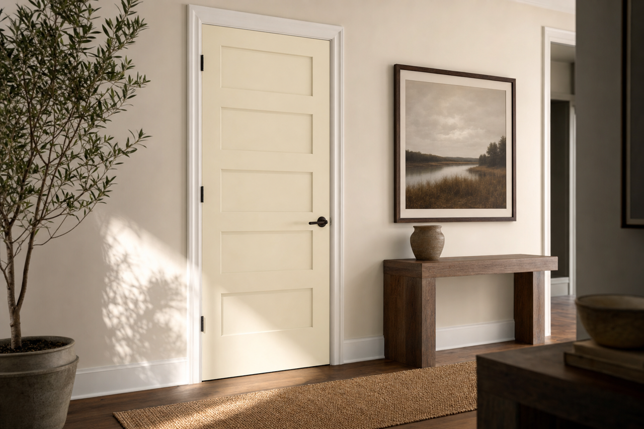 Ivory Dust by Valspar on interior-doors