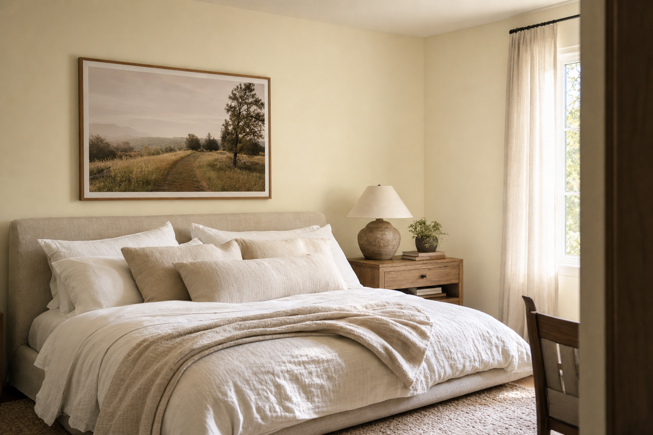 Honeymilk by Valspar on interiors