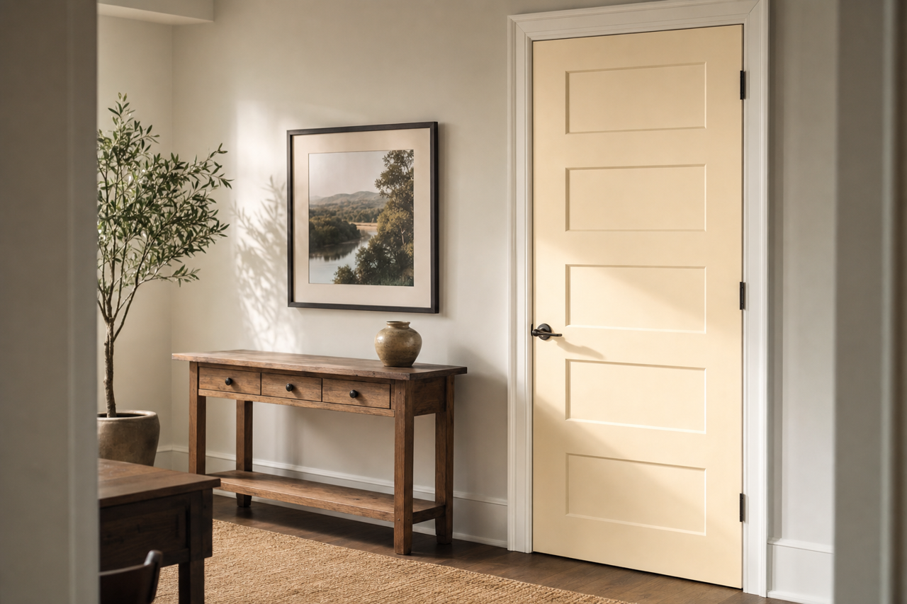 Caribbean Walk by Valspar on interior-doors