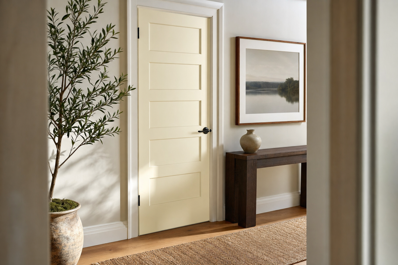 December Starlight by Valspar on interior-doors
