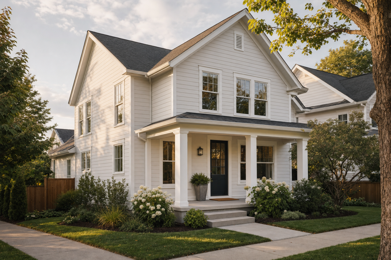 Winter Dawn by Valspar on exterior