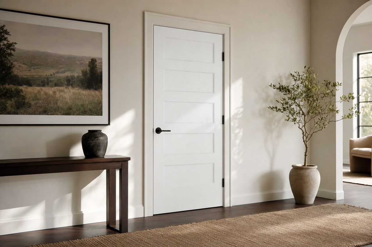 Blue Kiss by Valspar on interior-doors