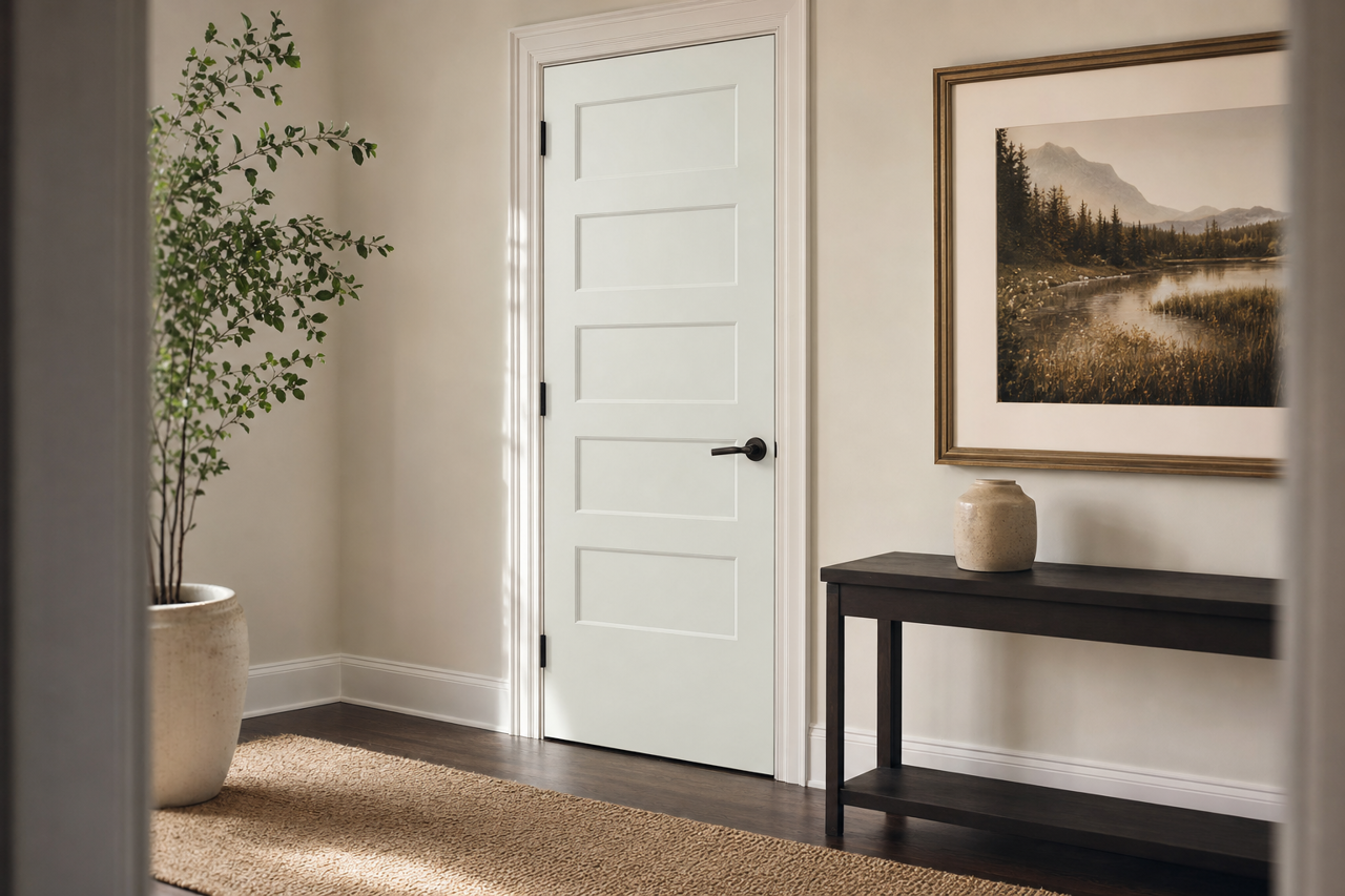 White Sash by Valspar on interior-doors