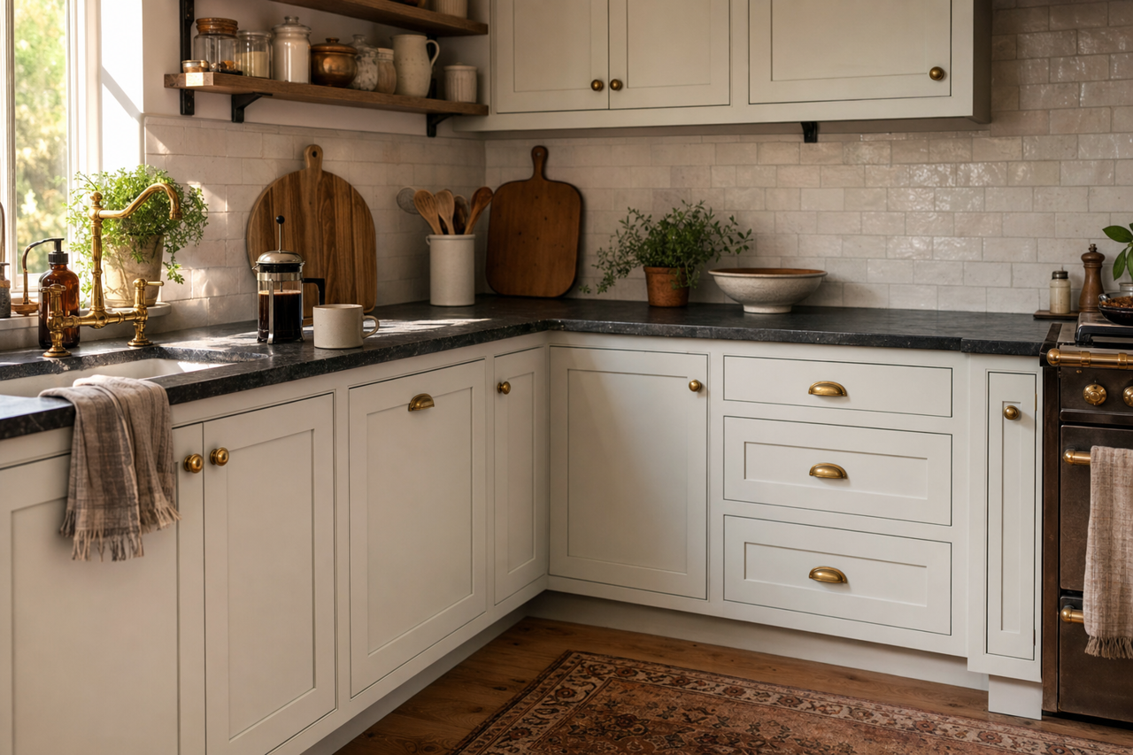 Sheer Light by Valspar on cabinets