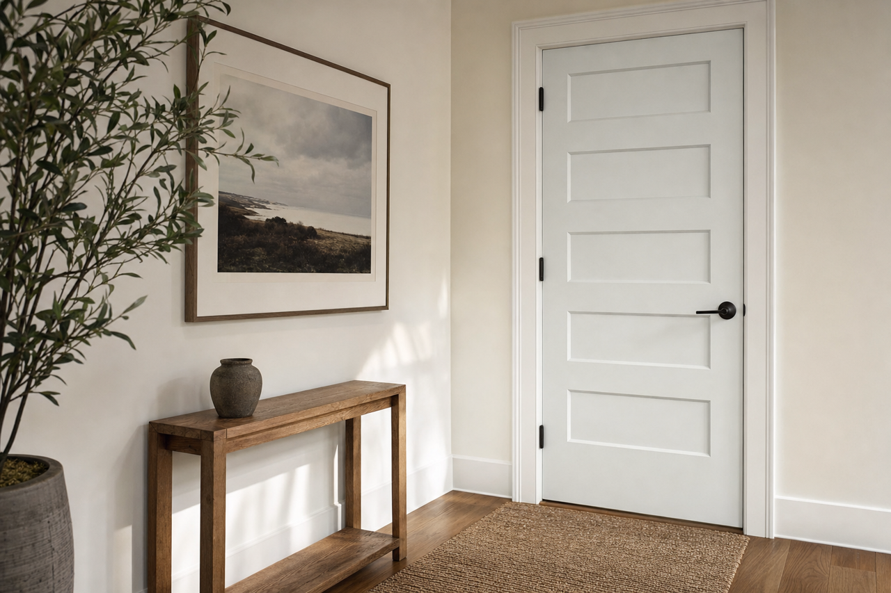 Sheer Light by Valspar on interior-doors