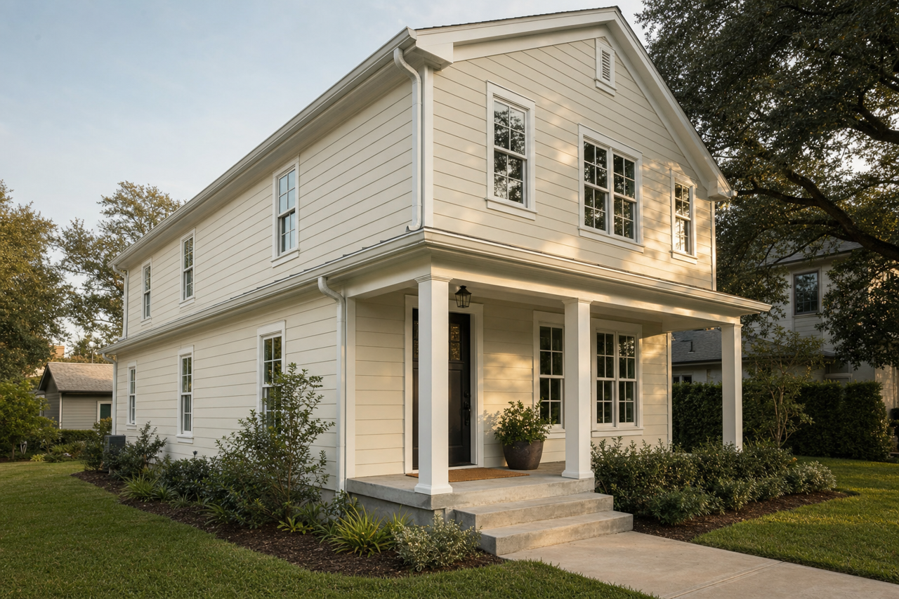 Satin Snow by Valspar on exterior