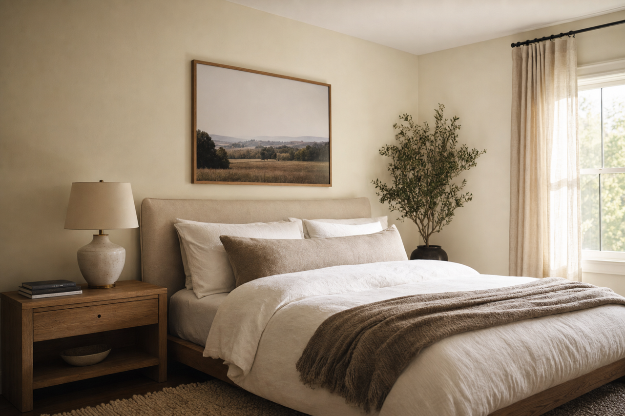 Satin Snow by Valspar on interiors