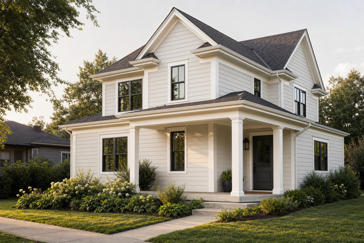 Sandstone Gray by Valspar on exterior