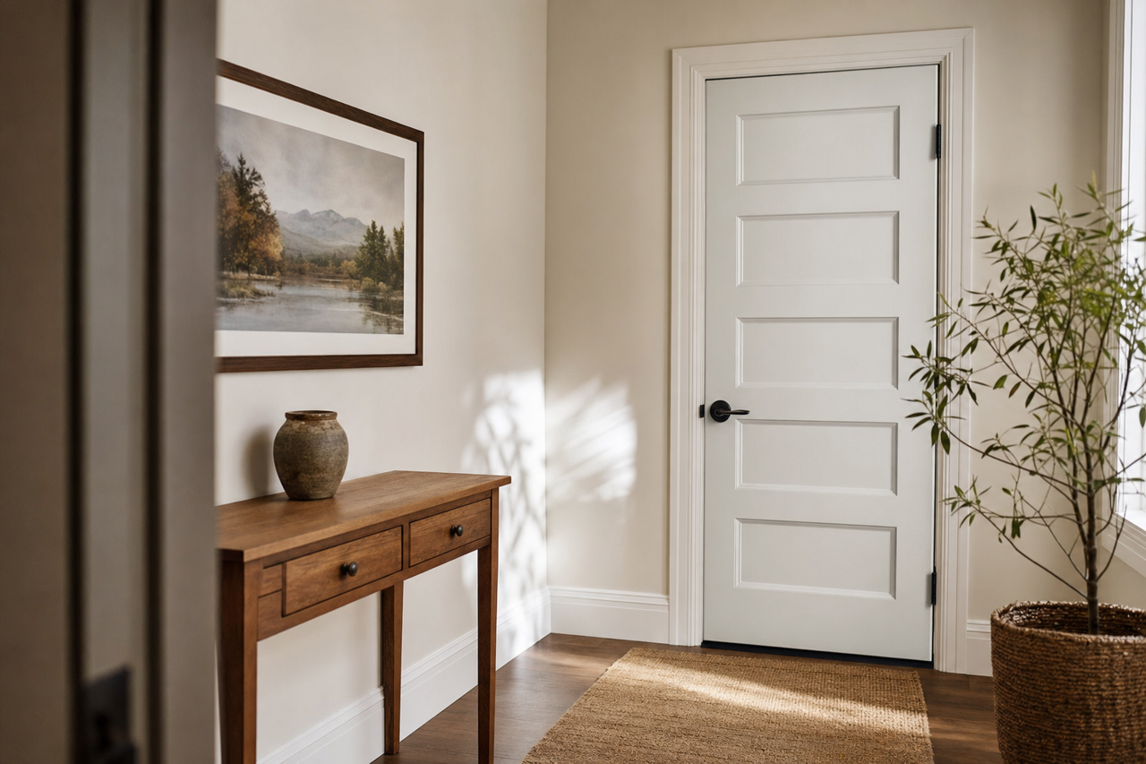 Silver Dust by Valspar on interior-doors