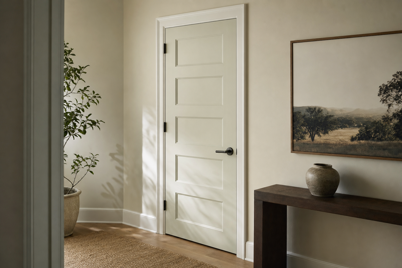 Bleached Slate by Valspar on interior-doors