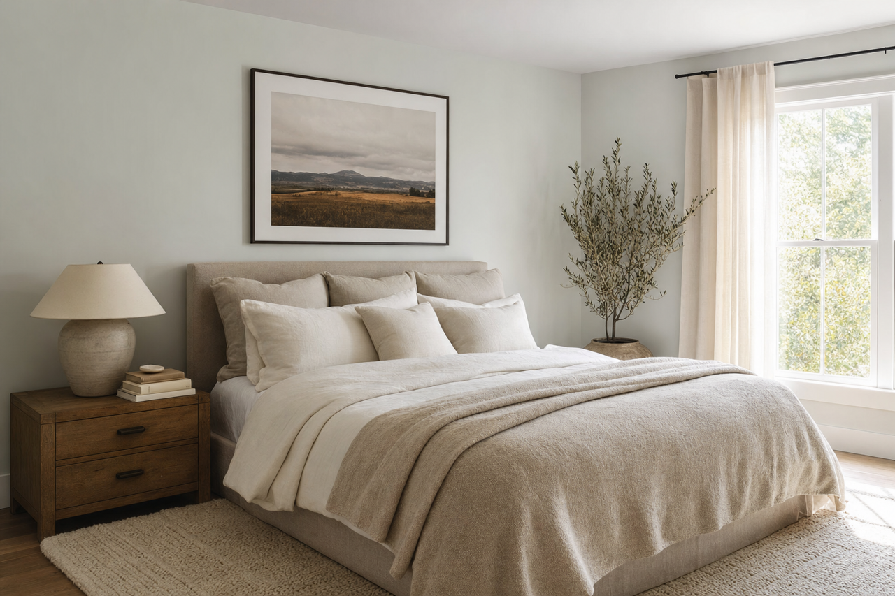 Seashore Fog by Valspar on interiors