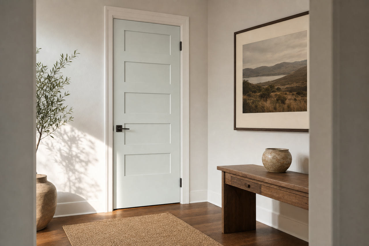 Pale Linen by Valspar on interior-doors