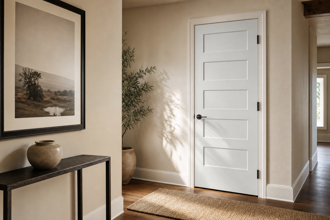Tsunami Sky by Valspar on interior-doors