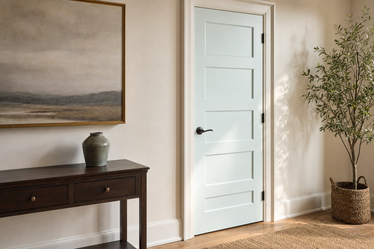 Fluffy Slippers by Valspar on interior-doors