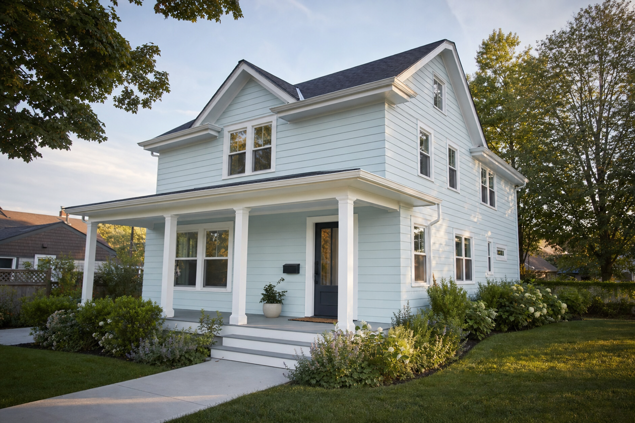 Gray Opal by Valspar on exterior