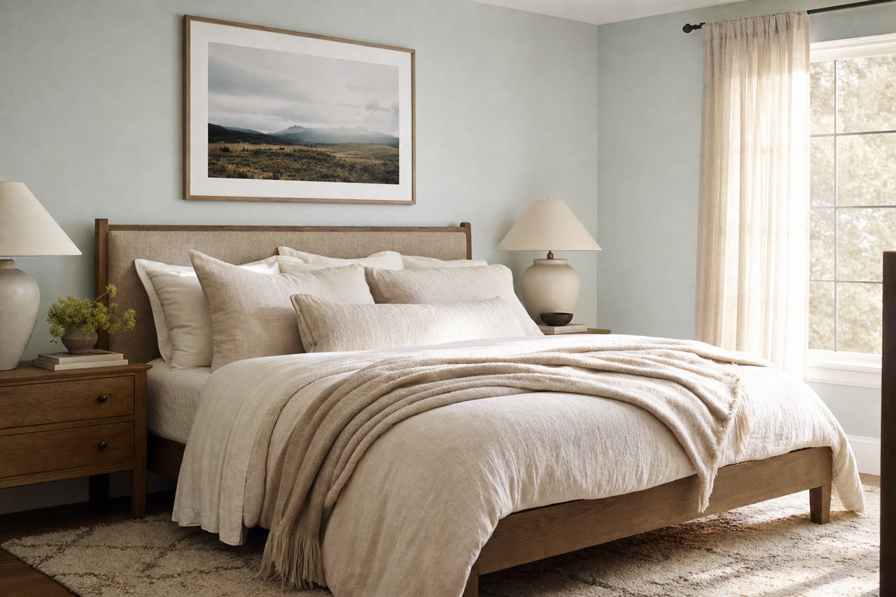 Emerald Ice by Valspar on interiors