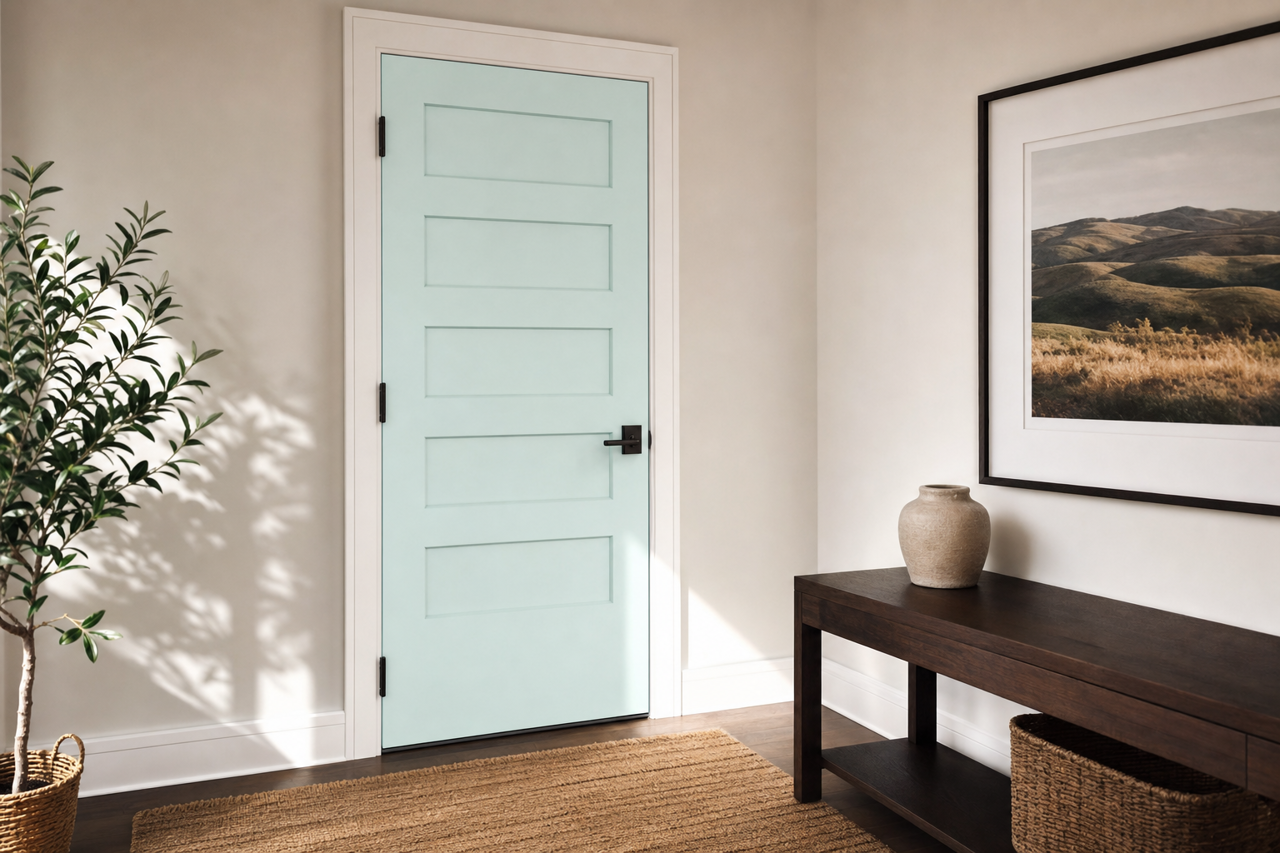 Cool Elegance by Valspar on interior-doors