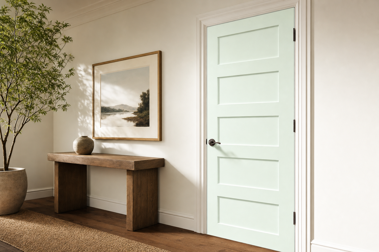 Italian Ice by Valspar on interior-doors