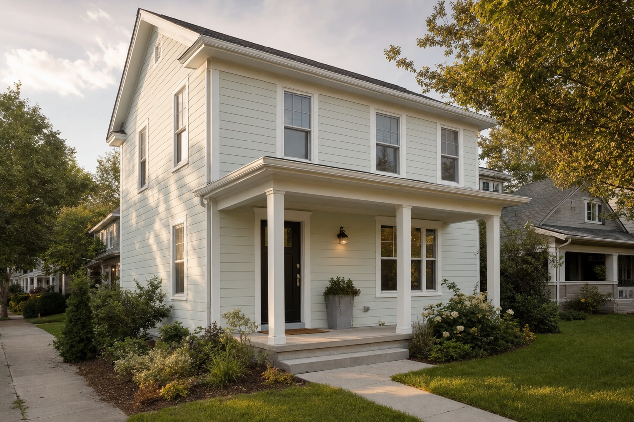 Mint Spritzer by Valspar on exterior