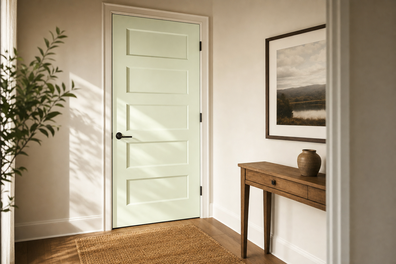 Frosted Shadow by Valspar on interior-doors