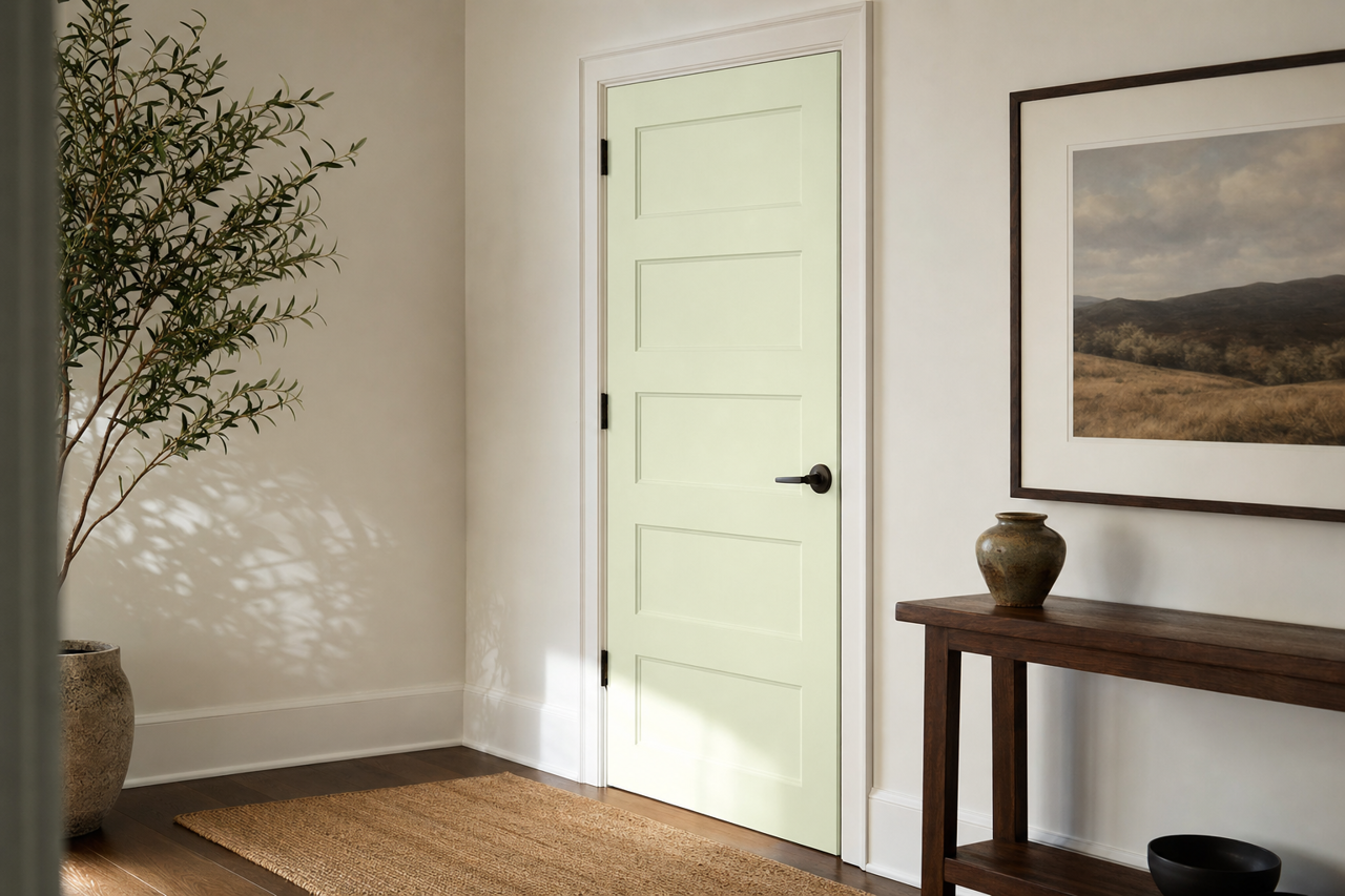 Tempered Spring by Valspar on interior-doors